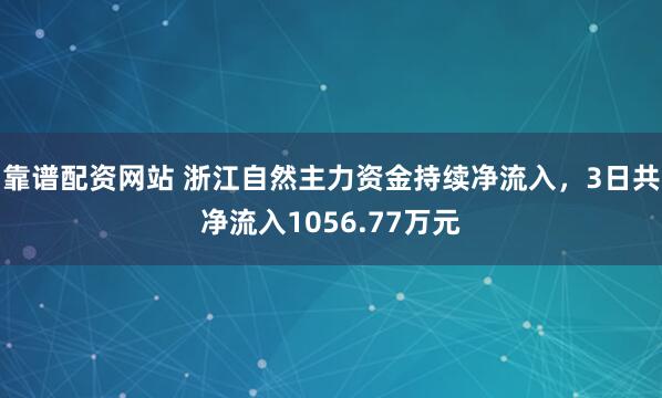 靠谱配资网站 浙江自然主力资金持续净流入，3日共净流入1056.77万元